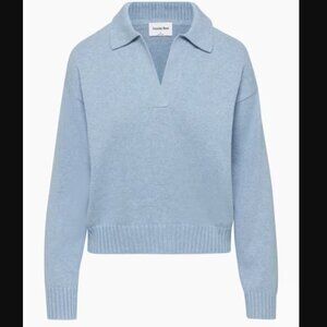 Aritzia Sunday Best Lottie sweater in Heather Dune Blue | Small